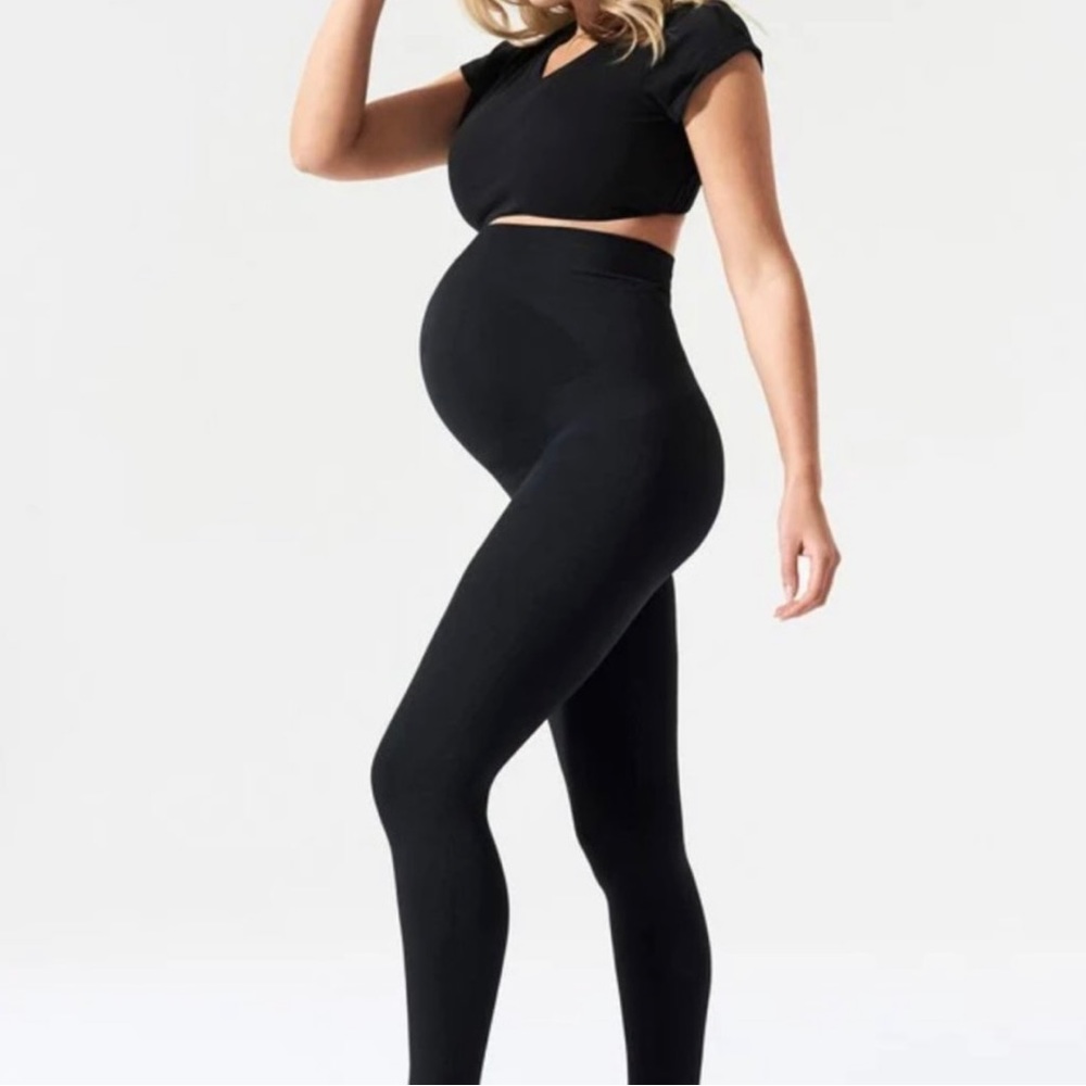 EUC BLANQI® EVERYDAY Maternity Belly Support Leggings | Black | XL